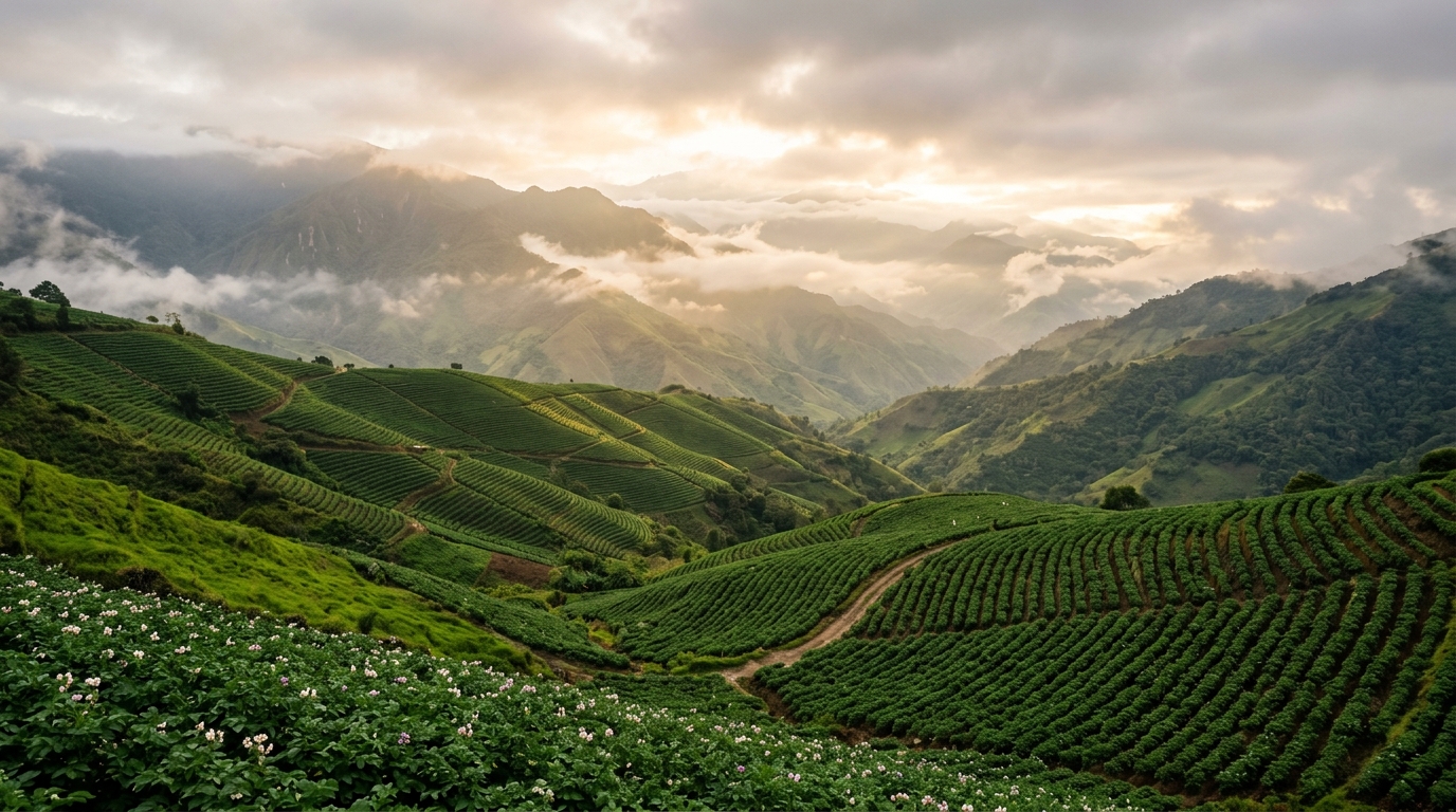 Campos de papa en La Unión, Antioquia